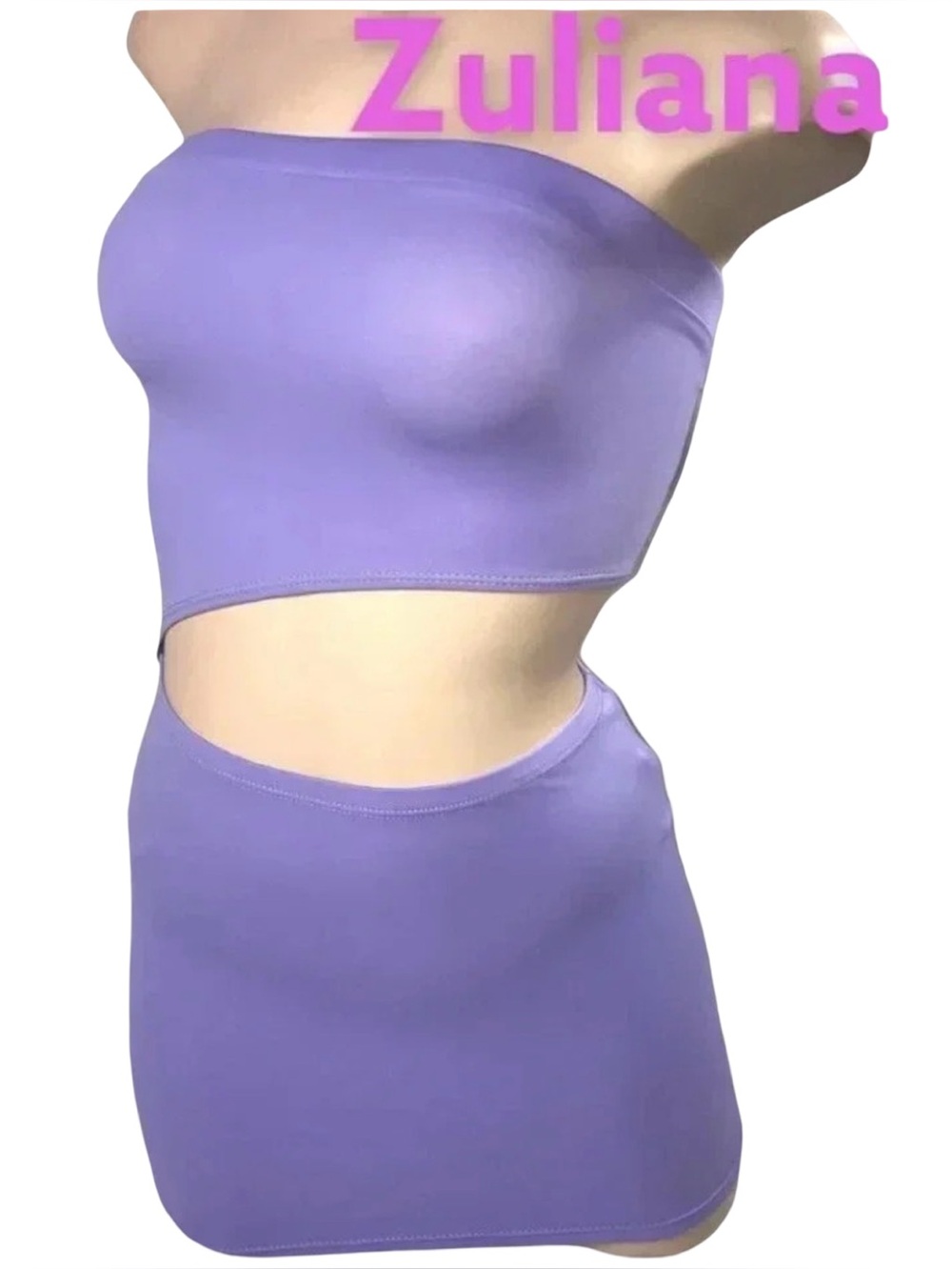 Zuliana Size XS/S Lilac Cut Out Mini Bodycon Dress. New With Tag.